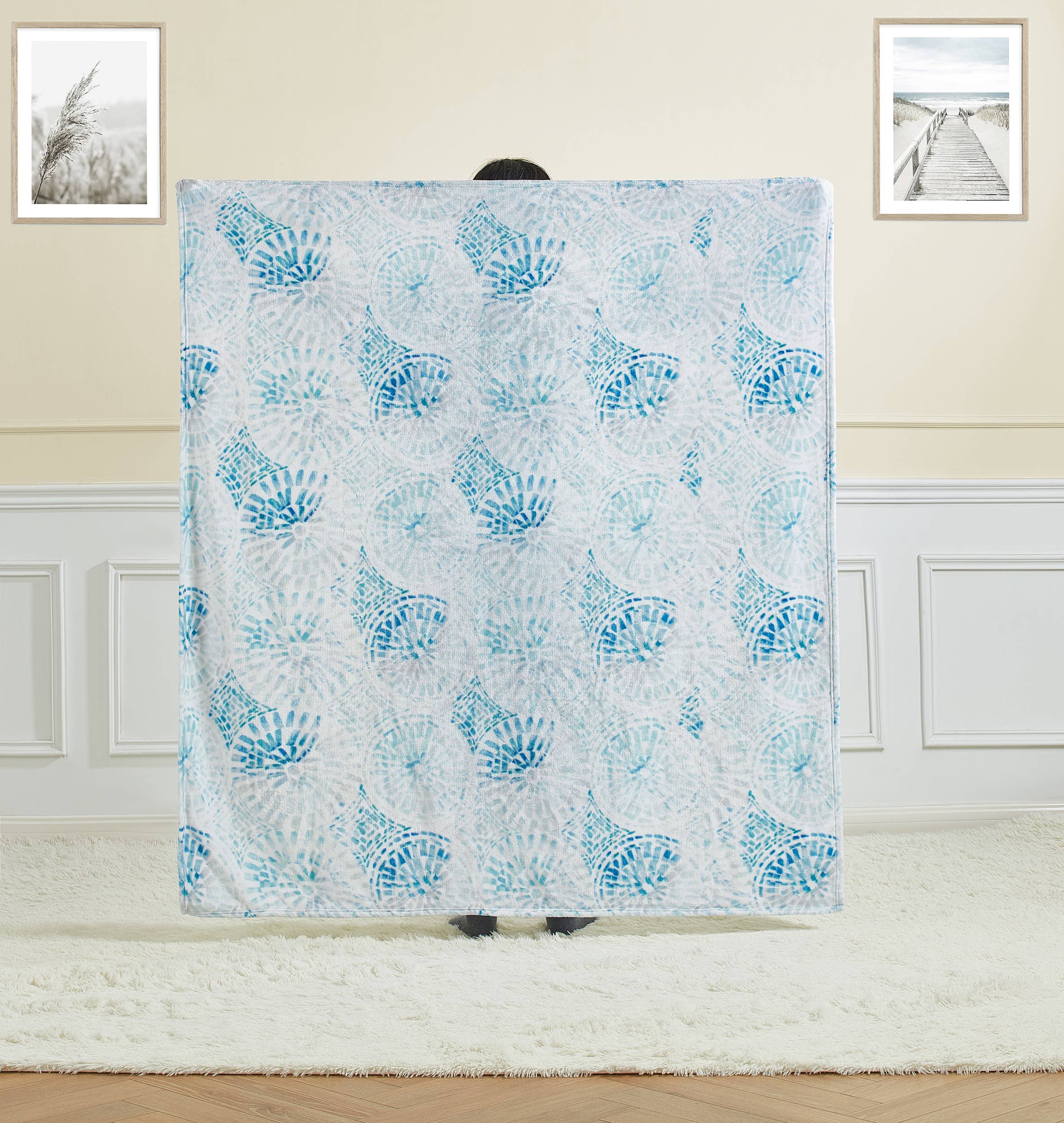 Duke Imports - Wholesale Throw Blanket - "Sundial"  1-Ply Faux Fur Everyday Designer Blanket0