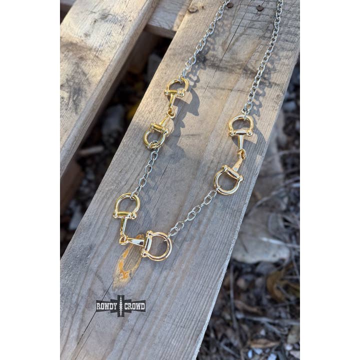 Rowdy Crowd Clothing - Wholesale Pendant/Charm Necklace - Mixed Metal 3 Bit Necklace2