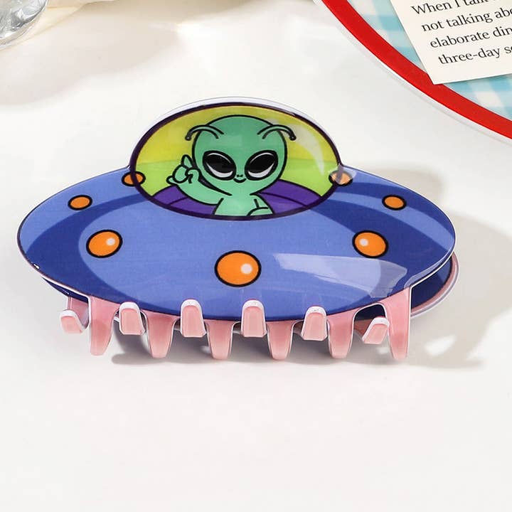 ACCITY - Wholesale Hair Clip - Women's - CARTOON ALIEN SPACESHIP HAIRPIN_CWAHA1637