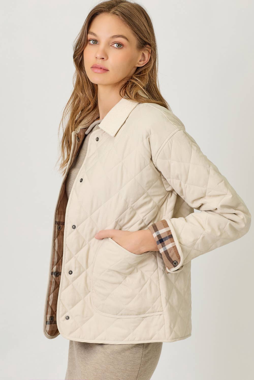 Mystree - Venta al por mayor Chaqueta - Mujer - Chaqueta acolchada en contraste 6018819