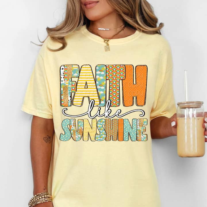 Faith Like Sunshine T-shirt for wholesale by Faith'sVarietyShop