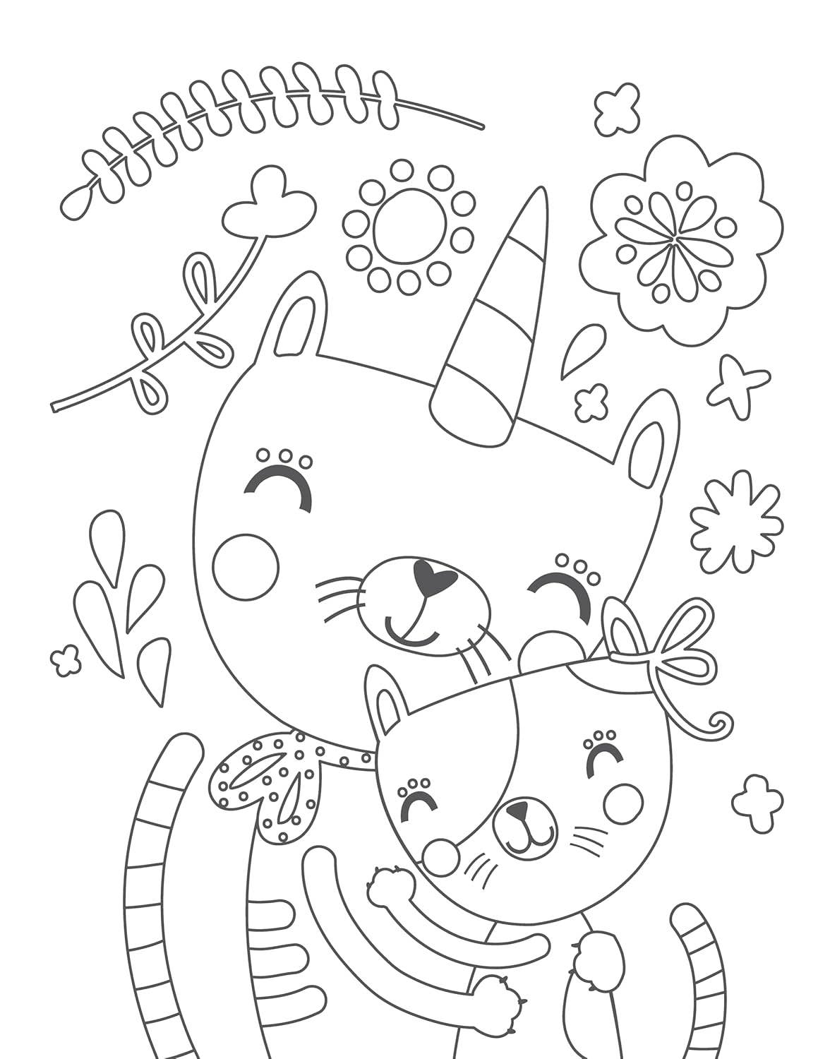 Fox Chapel Publishing - Wholesale Kleurboek - Kinderen en baby - Silly Caticorns kleurboek4