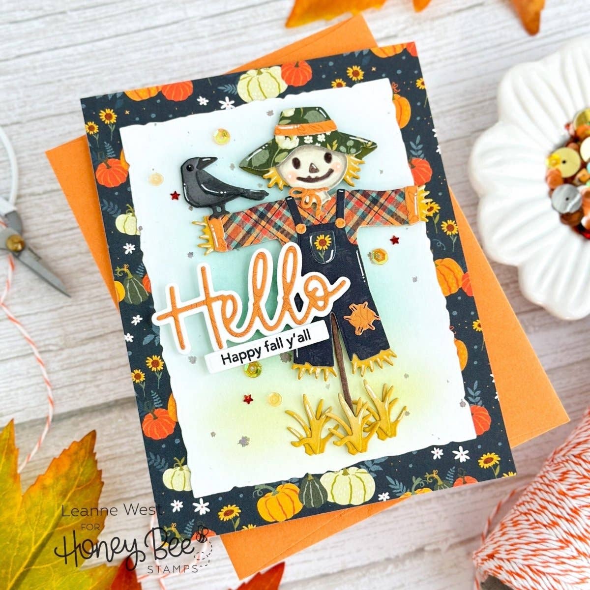 Honey Bee Stamps - Wholesale Craft Supplies - Fall Is In The Air Paper Pad 6x8.5 - 24 Double-Sided Sheets1