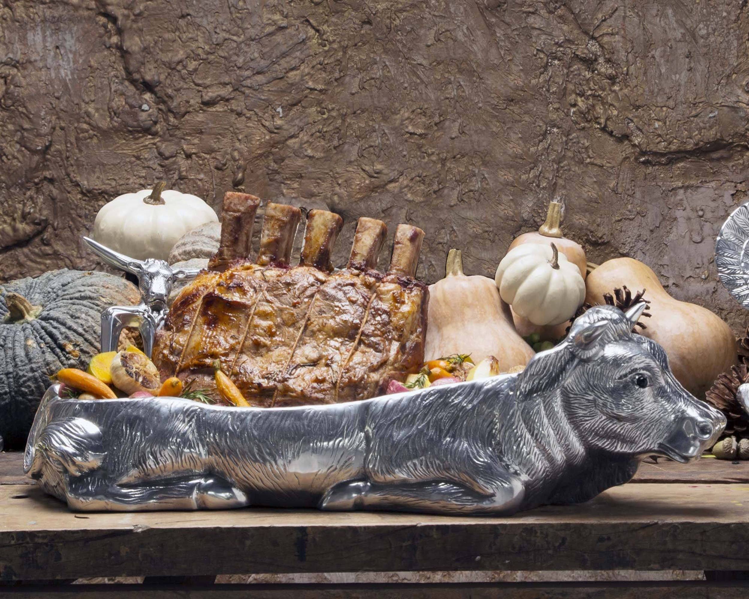 Arthur Court - Wholesale Serving Tray - Cow Carving Serving Tray
