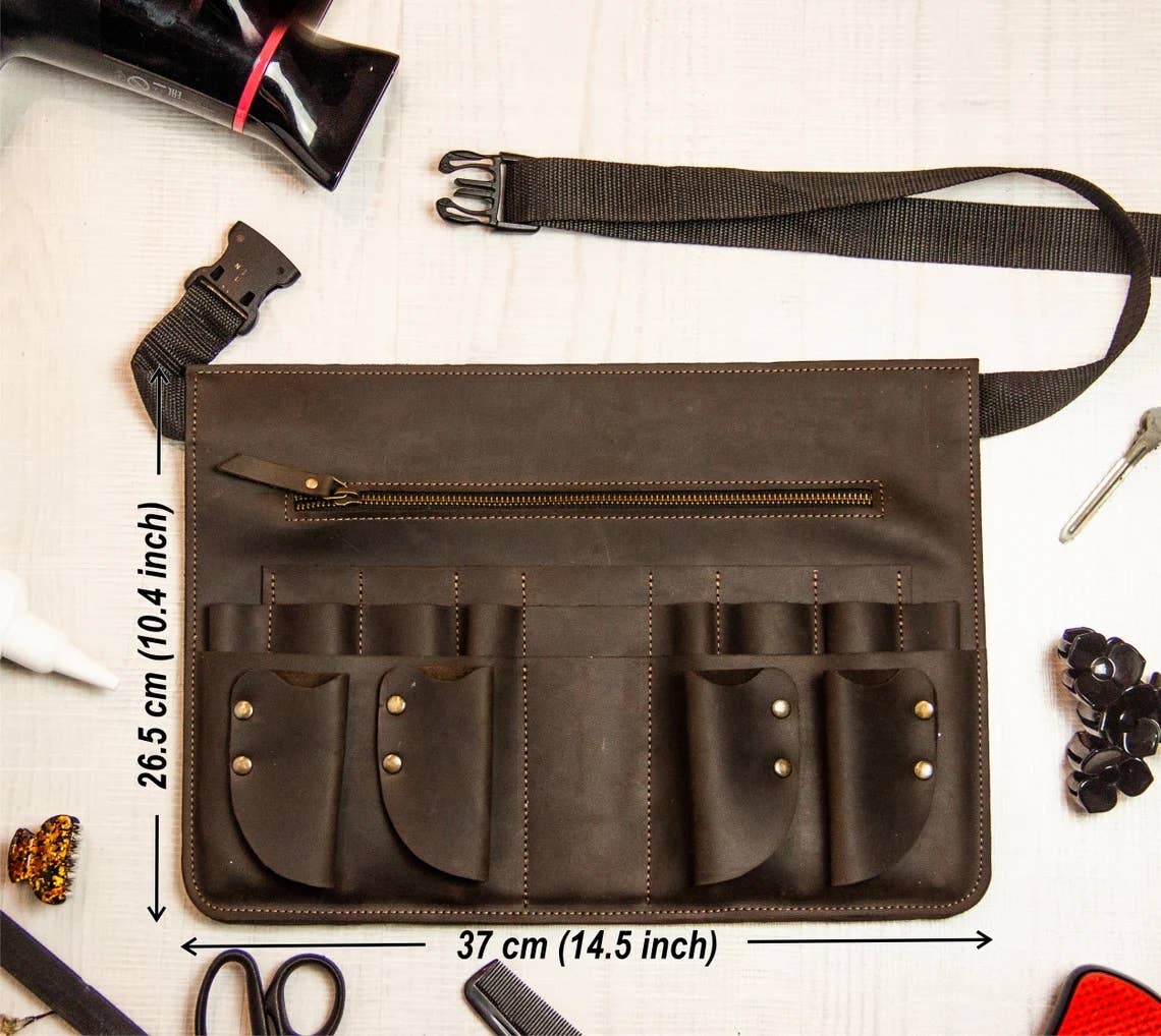 Pikore – Engroshandel Forklæde – Læder frisører forklæde1