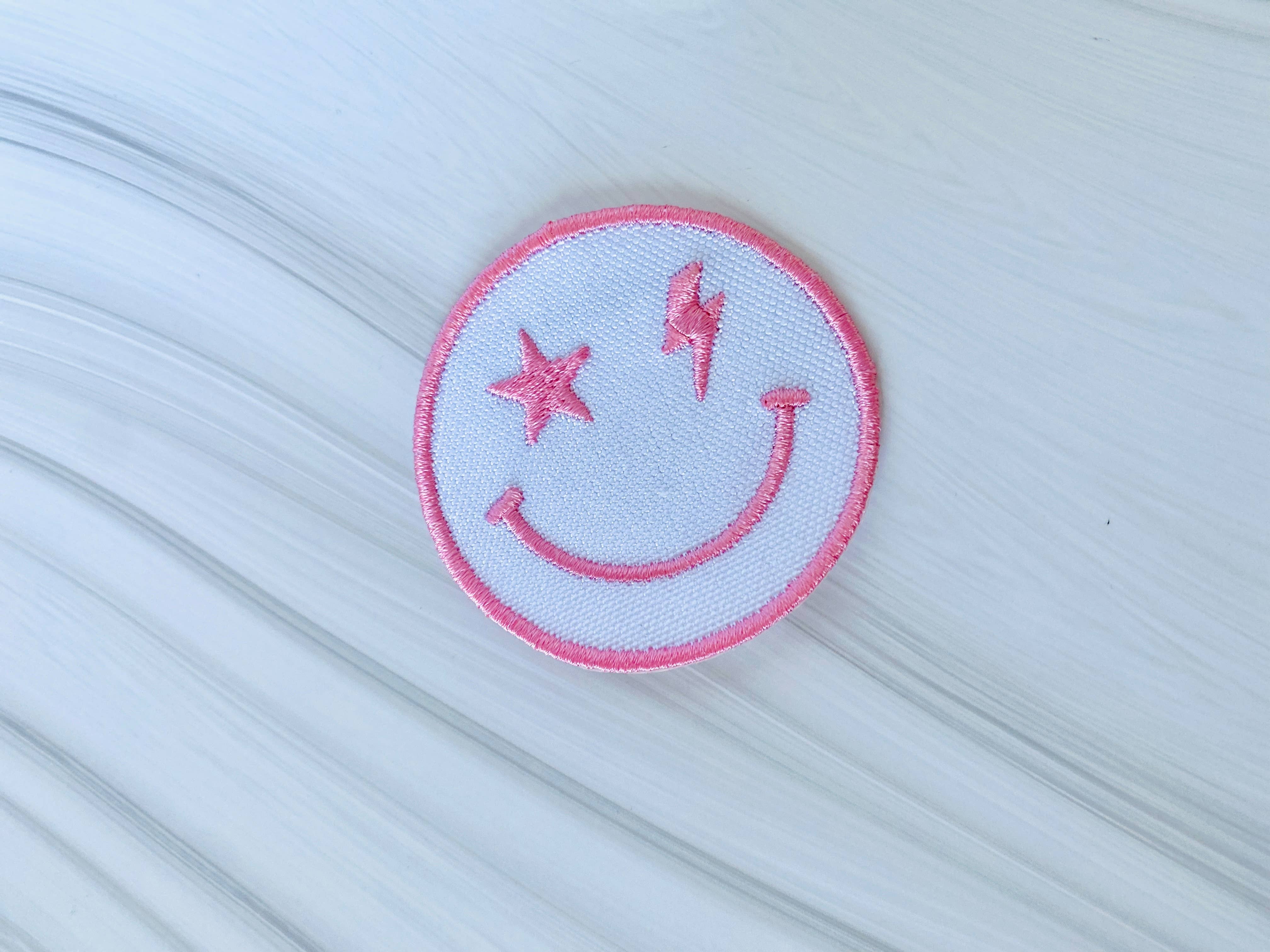 R & R Stitched - Wholesale Patch - Bolt happy face embroidered iron-on  hat patch3
