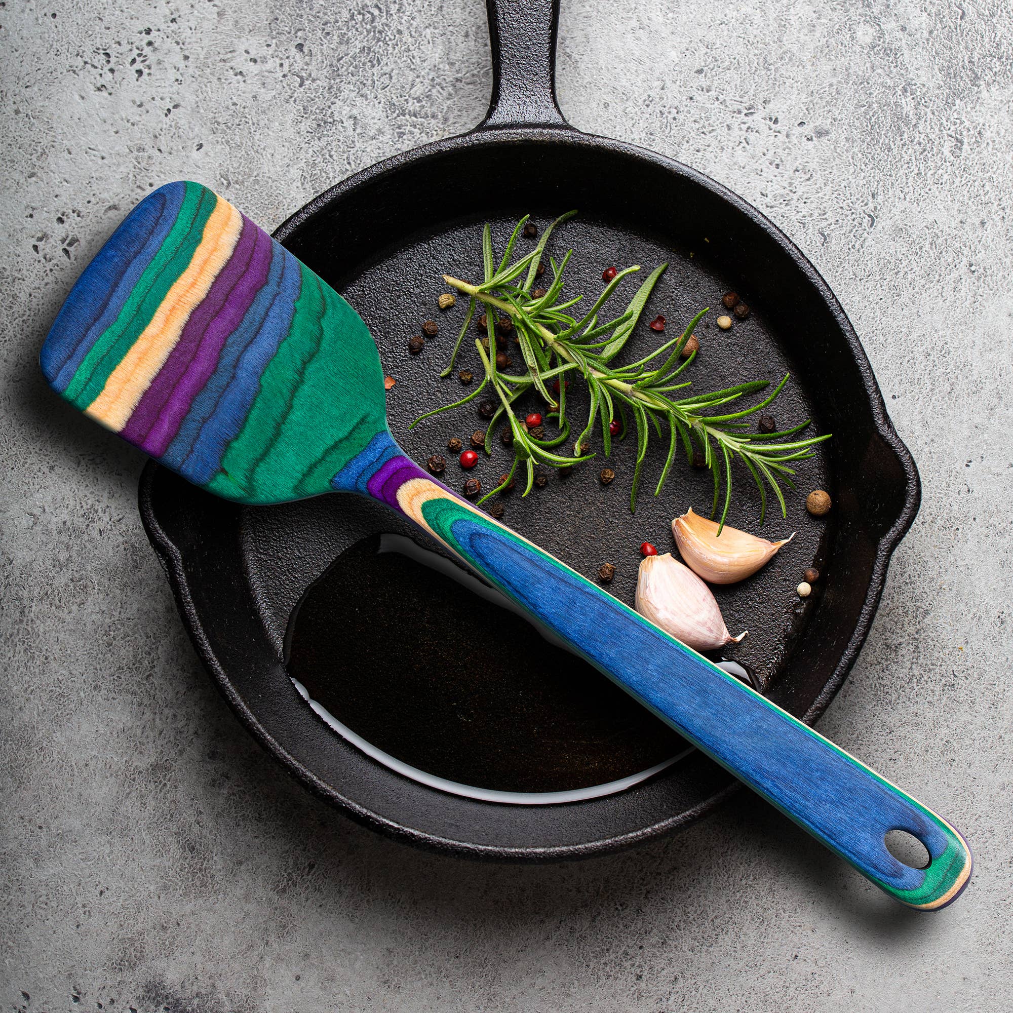 Totally Bamboo - Venta al por mayor Espátula/volteador - Espátula de Madera Colorida Baltique® Mumbai, 12.5"1