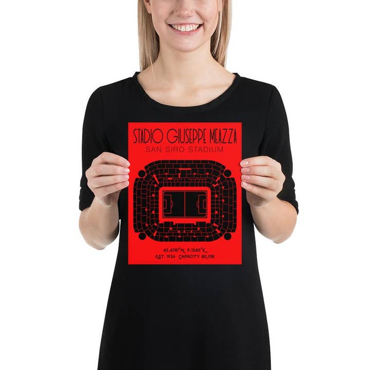 Stadium Prints by BTB - Wholesale Poster - AC Milan San Siro Stadio Giuseppe Meazza Stadium Poster Print2