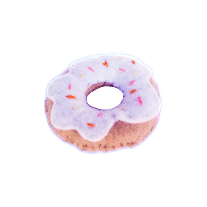 Steph & Joe Art Co. - Wholesale Pet toy – Cat - Felt Cat Toy - Vanilla Donut1