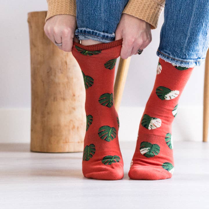 Friday Sock Co. - Wholesale Socks – Women's - Women's Monstera Ultra Comfort Fit Socks1