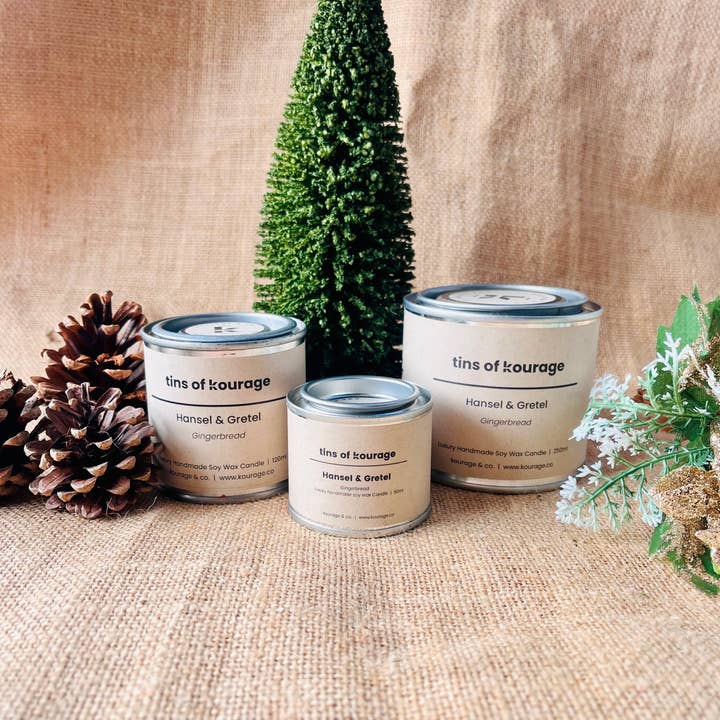 Kourage & co - Wholesale Travel candles - Christmas Candle Tins - Retail Bundle4