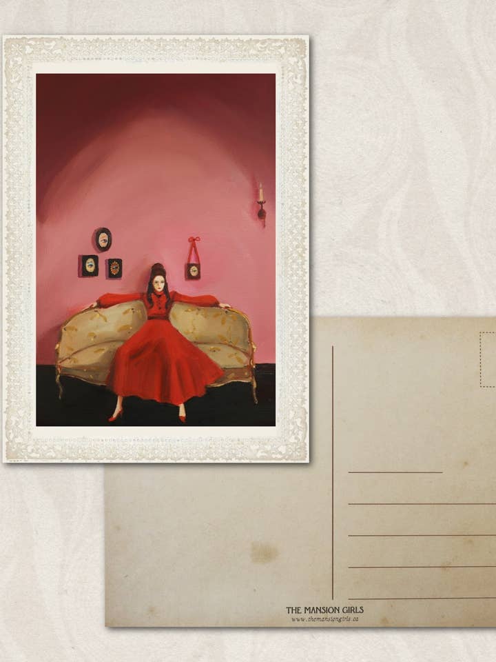 Unladylike. Postcard Print. for wholesale by THE MANSION GIRLS