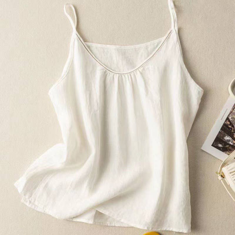 Hope & Sunshine - Wholesale Tank Top - Women's - Cotton Linen Camisole Tank Top14
