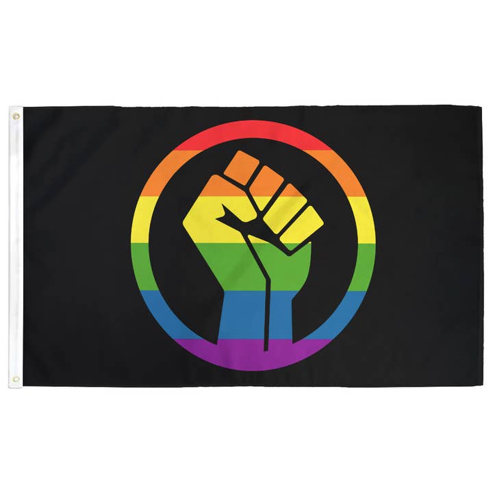 Flags For Good - Wholesale Flag - Black Lives Matter Pride Fist Flag