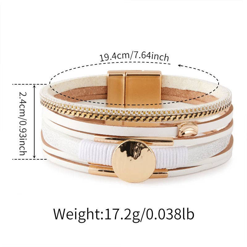 Dipped Shop – Großhandel Armreif – Vintage Armbänder aus geschichtetem PU-Leder DP25B5970