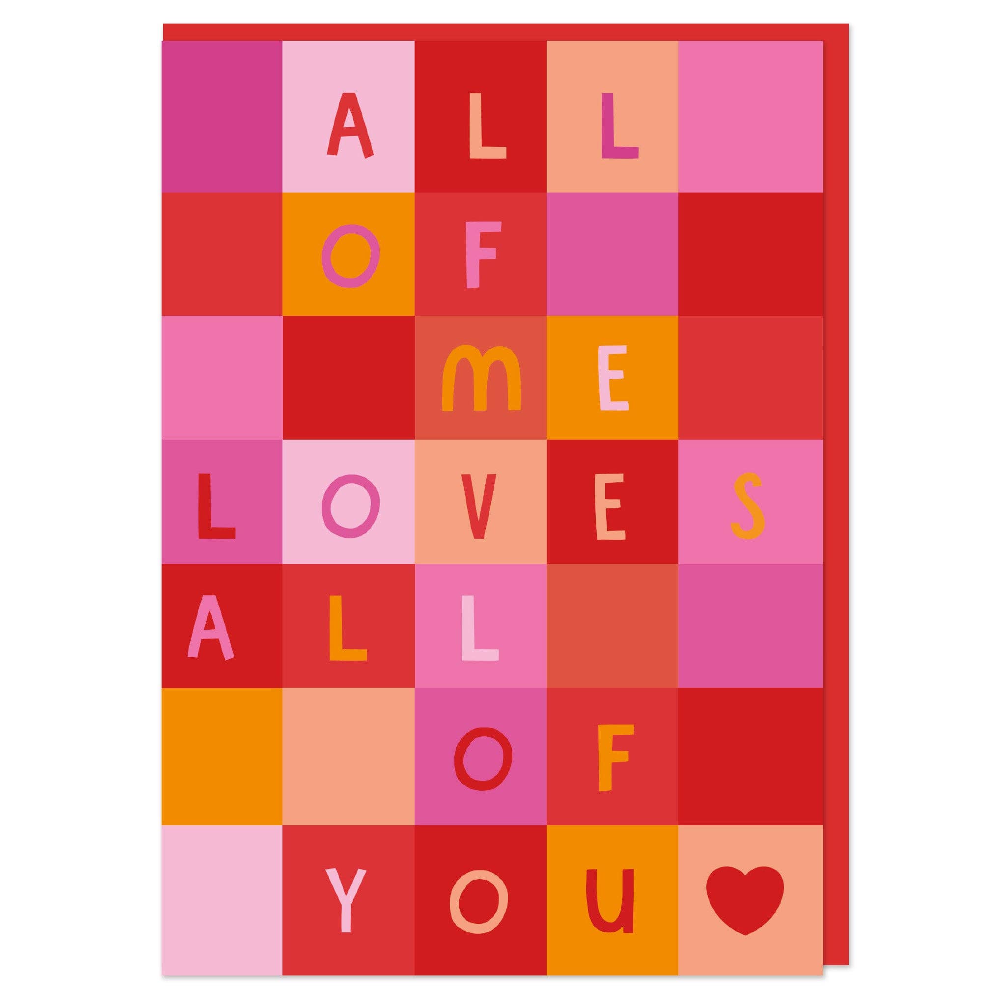 Raspberry Blossom – wholesale Love card – All of me loves all of you (HPS29)2