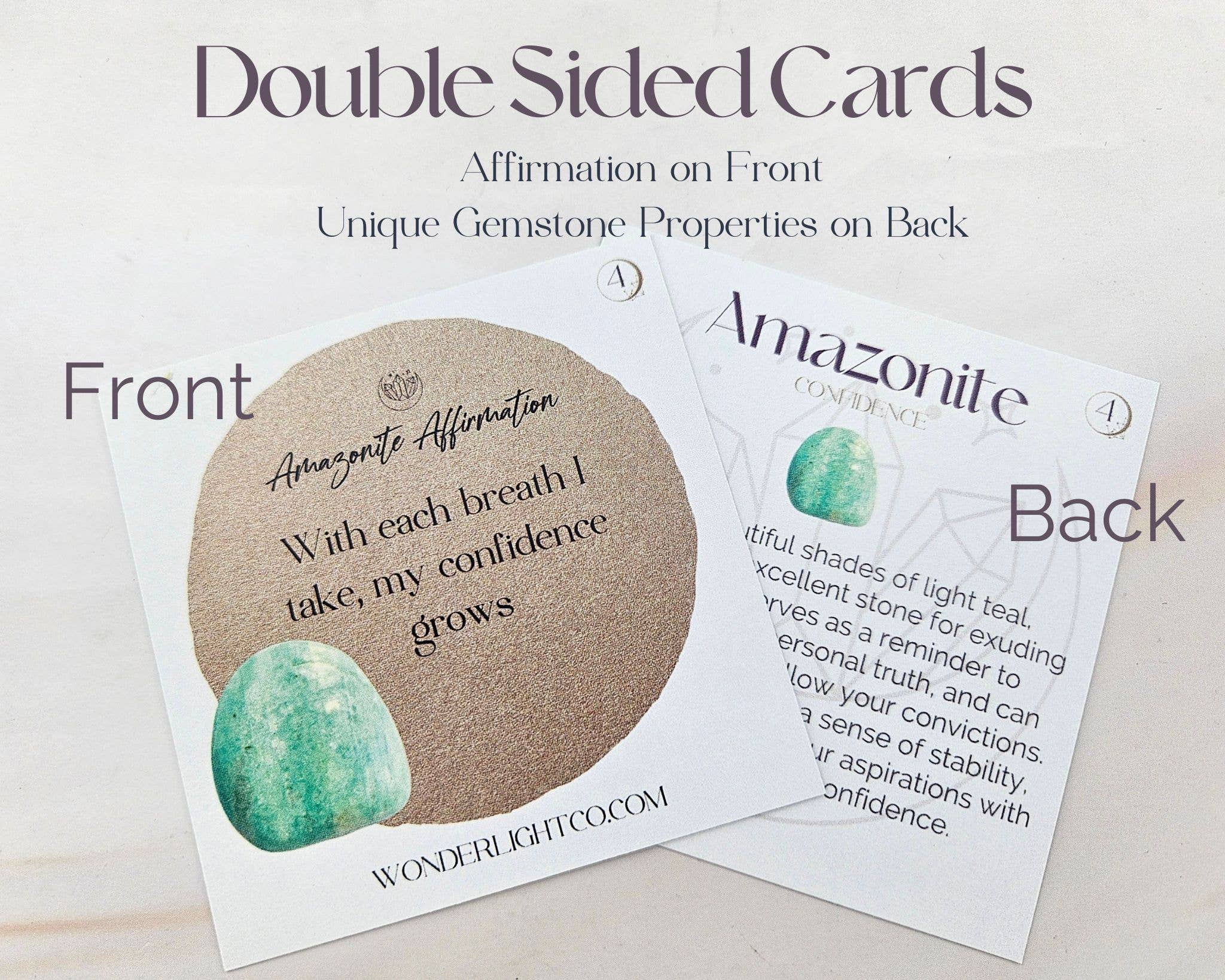 WonderLight Jewelry - Vente Boucles d'oreilles pendantes - Boucles d'oreilles en forme de barre de cristal - Amazonite/Confidence2