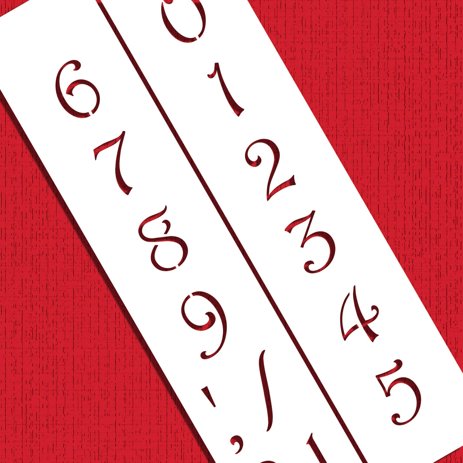 Designer Stencils - Venta al por mayor Adorno para tartas/cupcakes - Plantilla para tarta con números contemporáneos de 2,25 pulgadas1