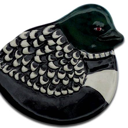 August Ceramics - Wholesale Jewelry Dish - Ceramic Bird Dish: Loon