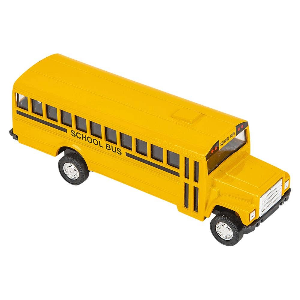 The Toy Network - Wholesale Toy Car/Truck - Kids - 5" Diecast Pull Back School Bus1