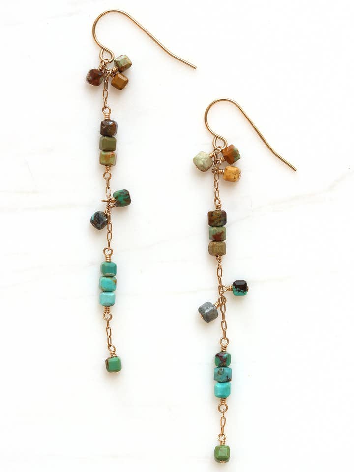 MixedTurquoise Illumine Earrings for wholesale by Mickey Lynn