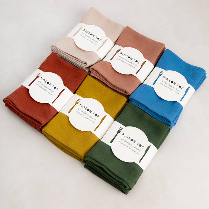 Hverdagsvævede servietter (sæt med 4) Håndlavet for engroshandel hos Pigeon Toe Ceramics & Home Textiles