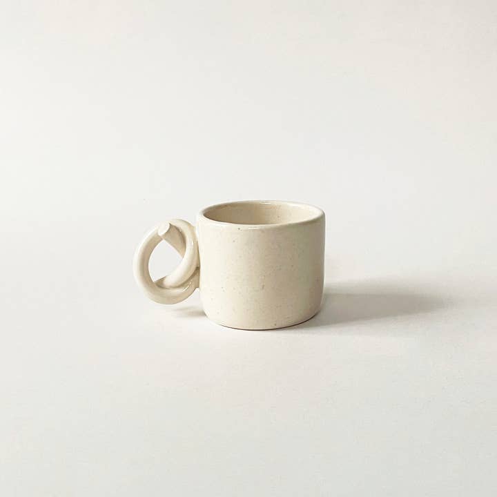 Sunday Studio - Wholesale Coffee Mug - Handmade Ceramic Knot Handle Espresso Cup