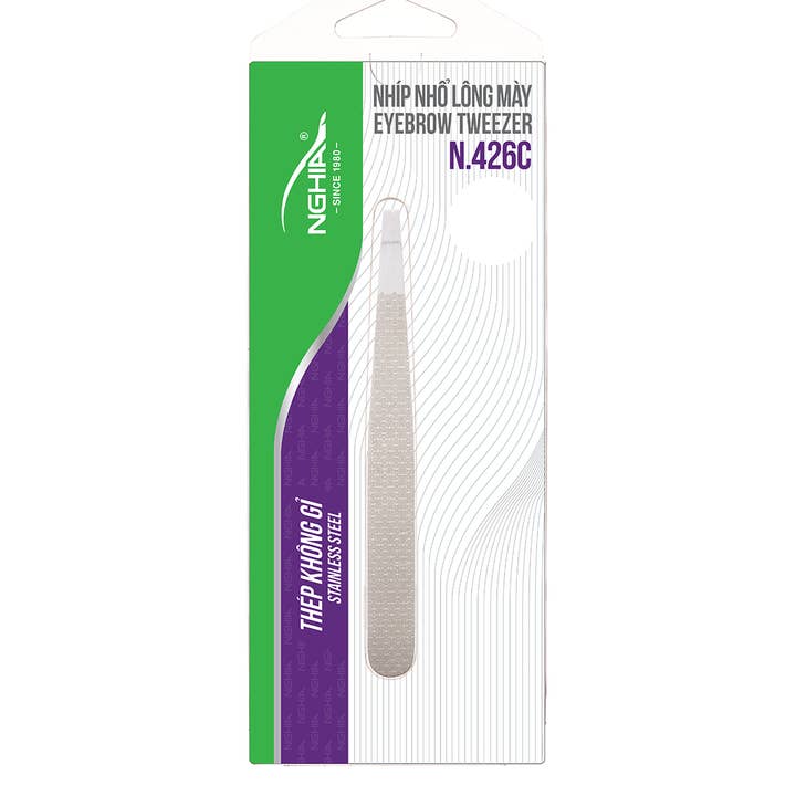 NGHIA - Wholesale Tweezers - Beauty Tweezer N-426C - Spiral Print (Stainless Steel)
