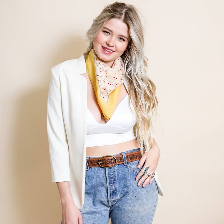 Leto Accessories - Wholesale Bandana - Women's - Floral Wide Country Bandana5