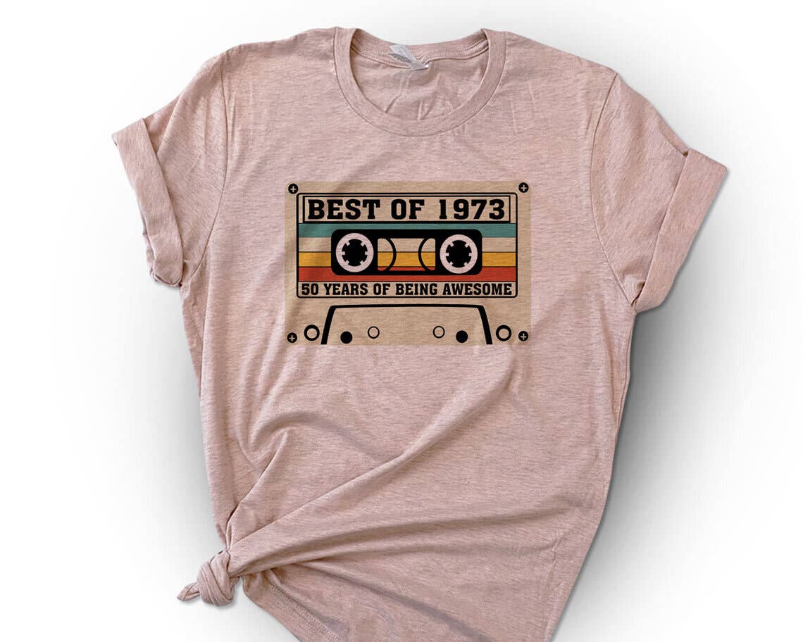 House Of Rodan - Vente T-shirt à imprimés – homme - Best Of 1973 - T-shirt rétro avec cassette pour 50e anniversaire0