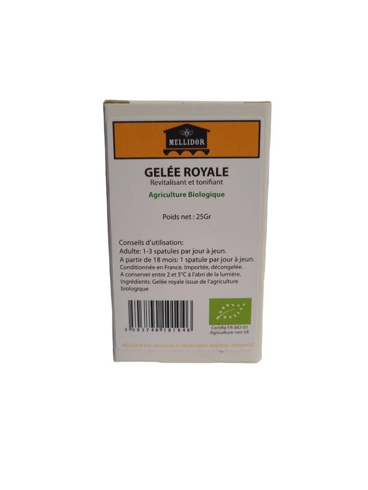 ORGANIC ROYAL JELLY -25 Gr for wholesale by Mellidor