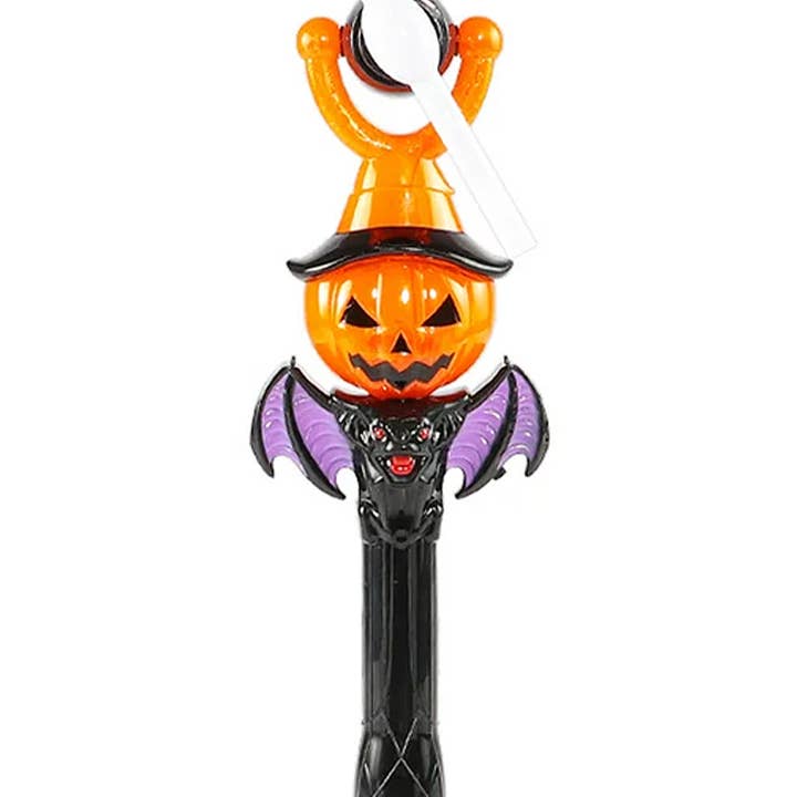 Cap Zone - Wholesale Light-Up Toy - Kids & Baby - Ghost Pumpkin Skull Head Spinning LED Glow Wand