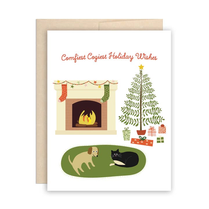 Comfiest Coziest Christmas Holiday Greeting Card for wholesale by The Beautiful Project