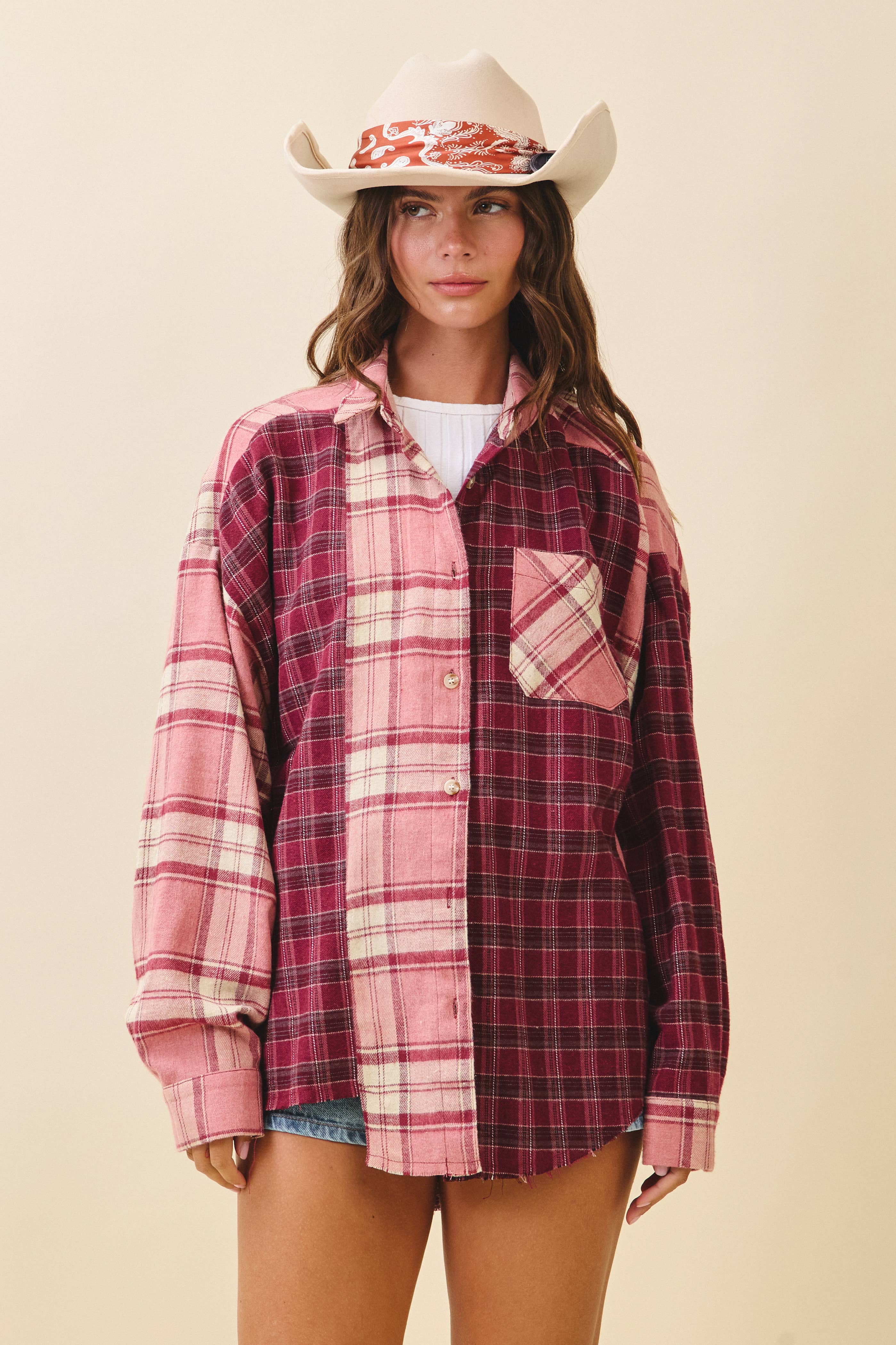 AEMI + CO - Wholesale Button Down Shirt - Women's - 8376EN Kambrie Plaid Flannel Shirt28
