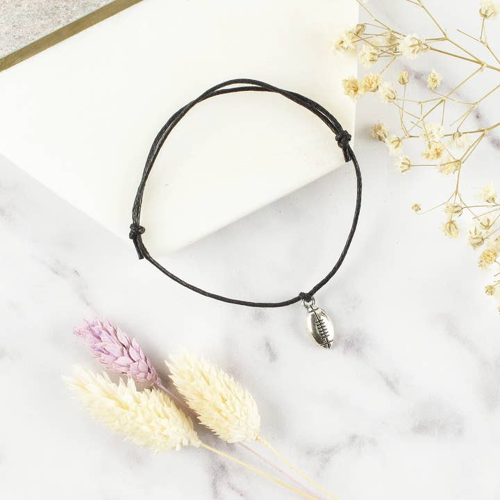 Mudita Bracelets - Wholesale Charm/dangle bracelet - You're Scrum-Tastic Rugby Charm Wish Bracelet2