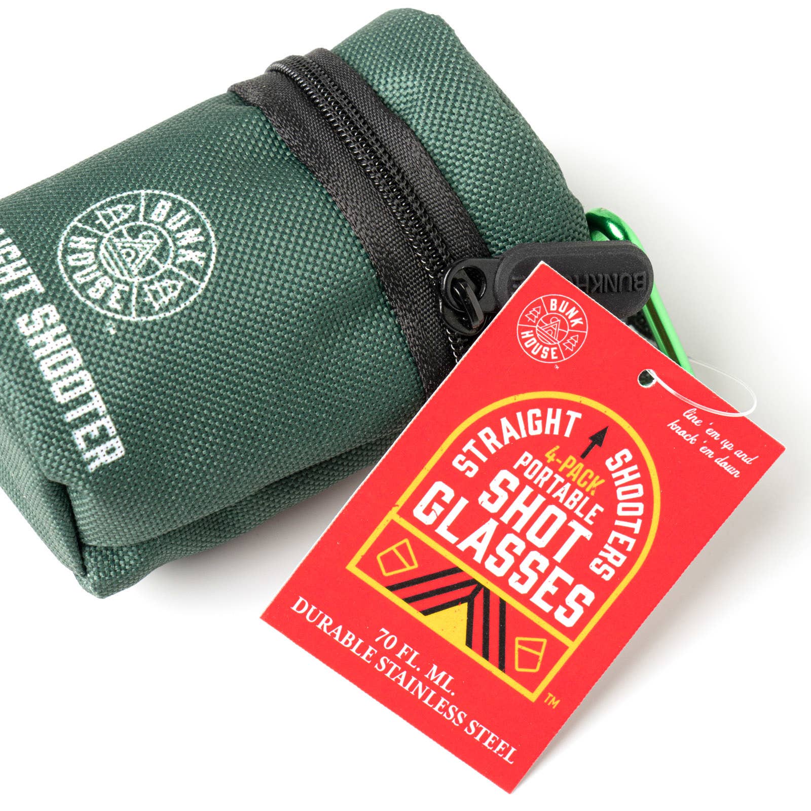 DM Merchandising – wholesale Shotglas – Bunk House Straight Shooters 4-pack portabla snapsglas3