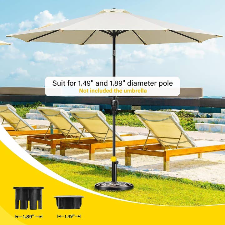 Heavy Duty 24 Pound Bronze Umbrella Base Patio Garden Stand For Outdoor Market Umbrellas for wholesale on Faire6