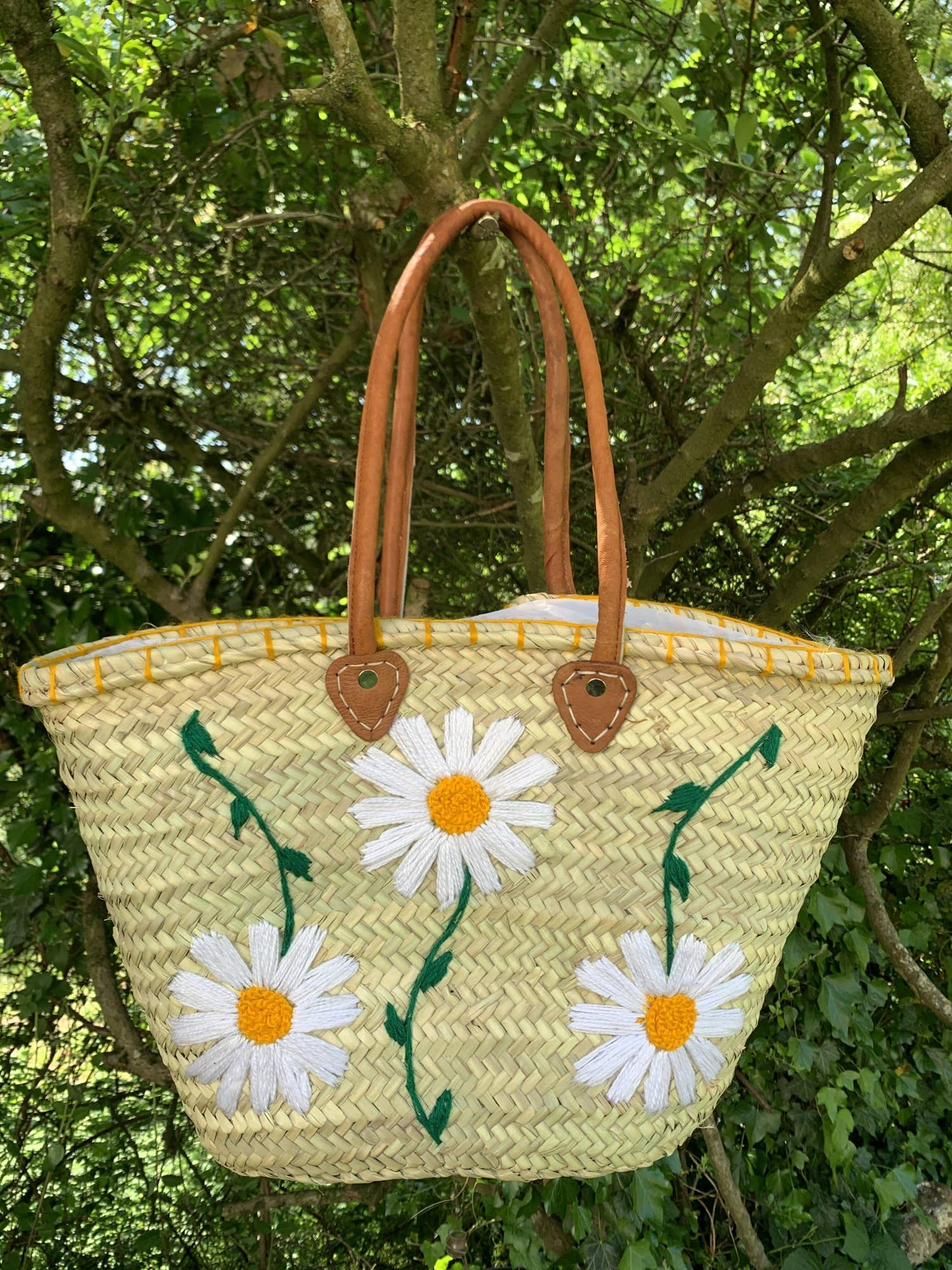DarKech - Wholesale Beach bag - Flowers Market basket STRAW BAG Handmade, French Market1
