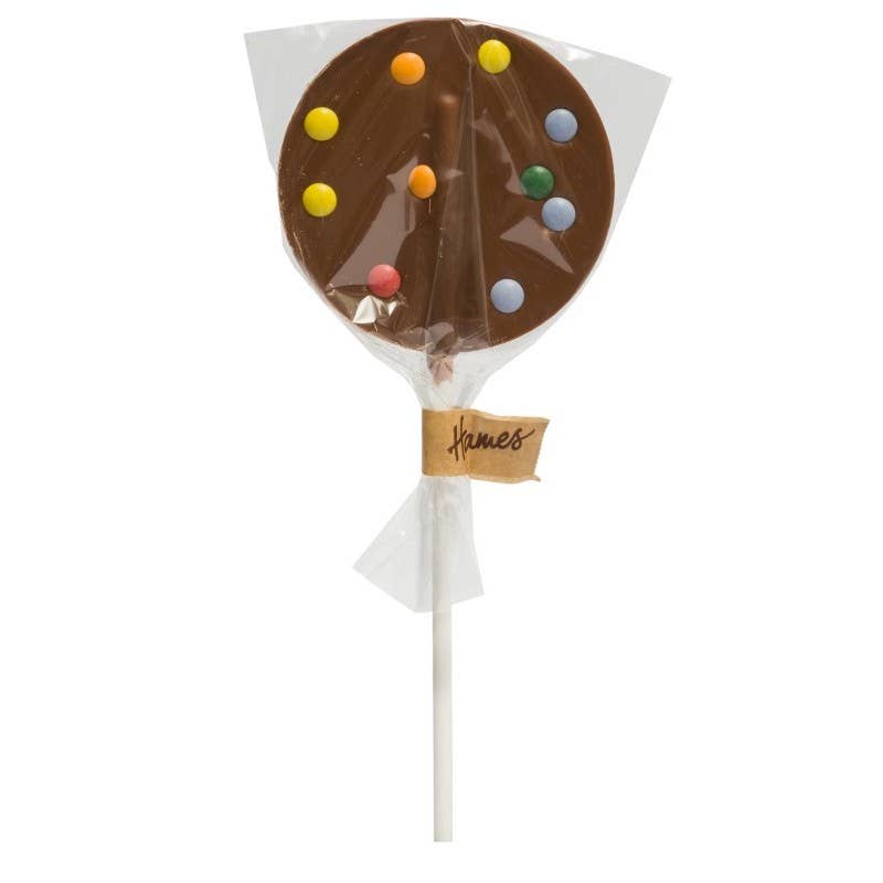 Hames Chocolates – wholesale Chocolate-covered sweets – UK ONLY Milk Lollipop Mini Candy Beans1