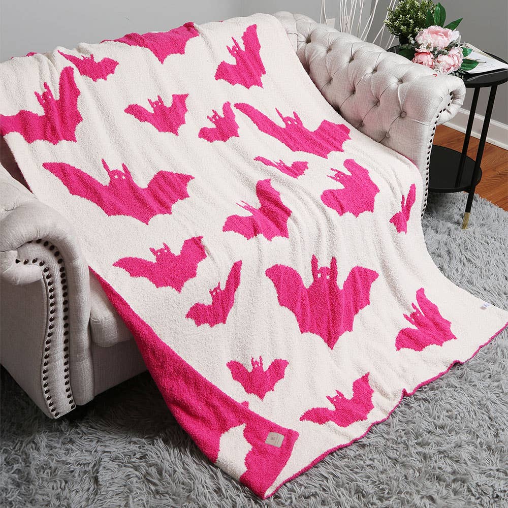 Sensibling Corp. - Wholesale Throw blanket - Halloween Bat Patterned Reversible Throw Blanket7