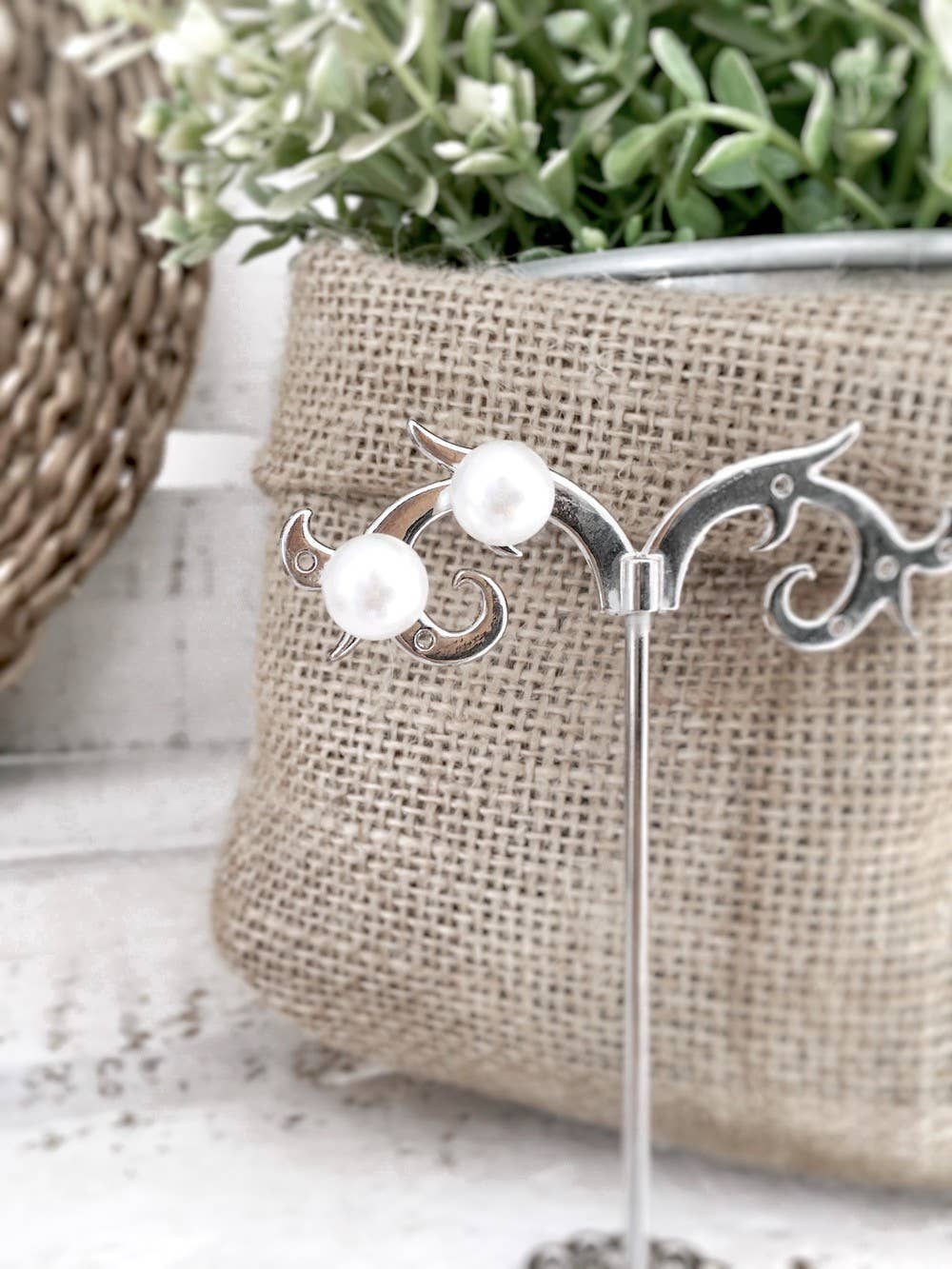 NATURE ET LIN - Wholesale Dangle Earrings - PERLES - Round stud earrings made in France1