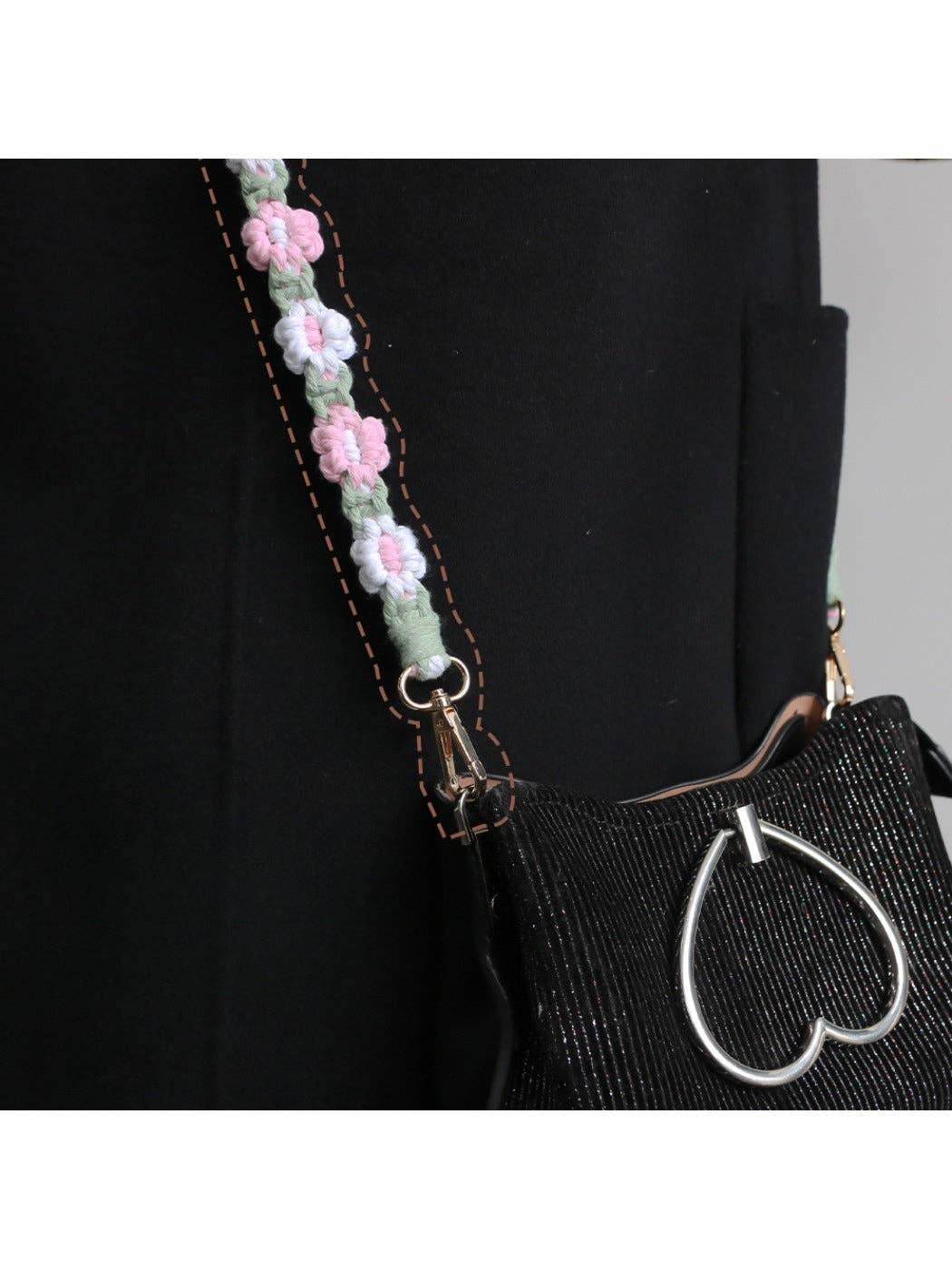 Funkyrel® Atzbranding Limited – Fita porta-chaves – Mulher por atacado – Koco - Fita de Telefone e Porta-chaves de Margarida em Croché14