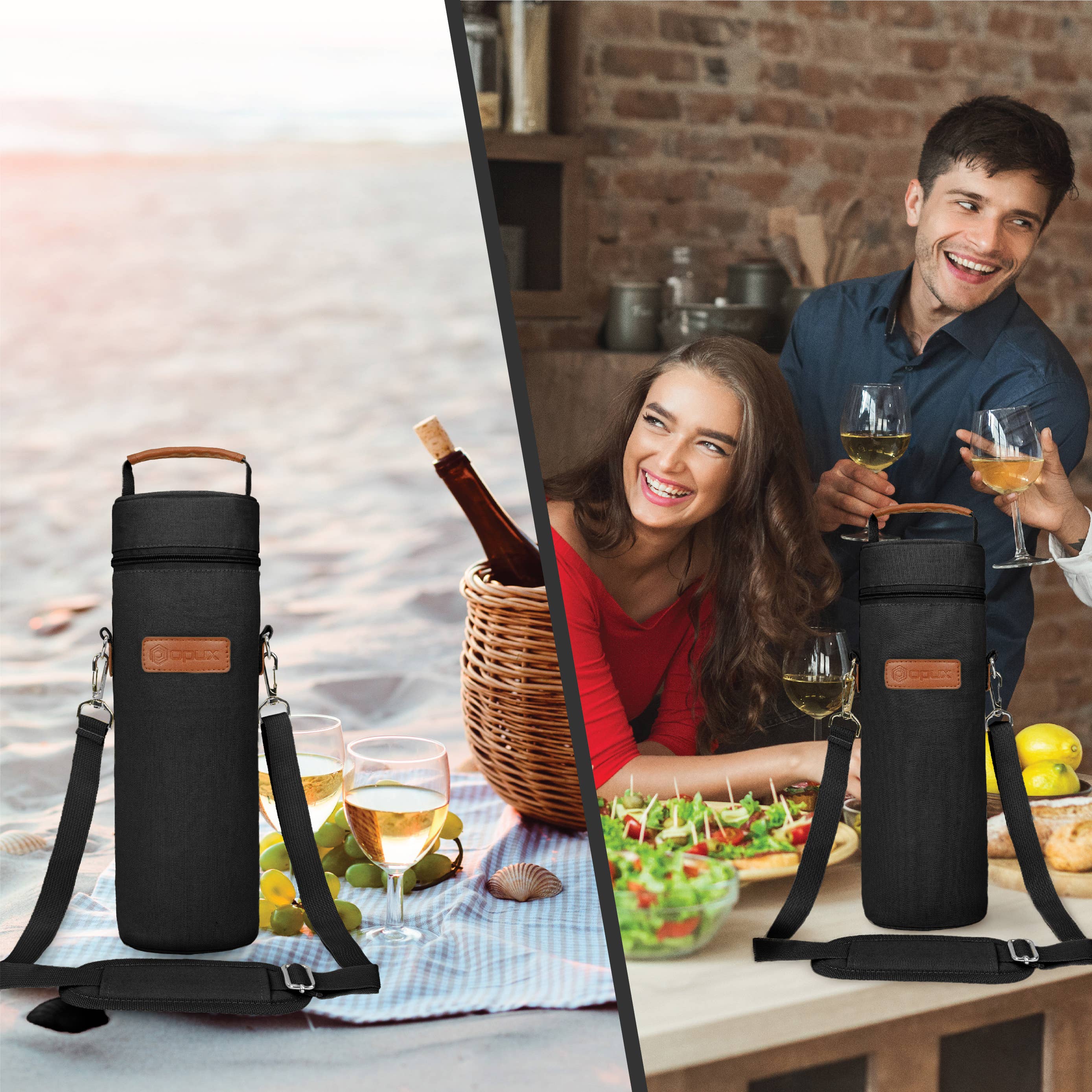 OPUX - Wholesale Wine Tote - 1 Bottle Wine Carrier Bag48