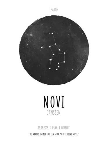 Gepersonaliseerde Sterrenbeeld affisch för wholesale av Wallified