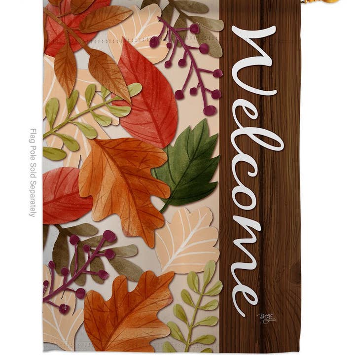 Two Group Flag Co - Wholesale Flag - Autumn Leaves Falltime Harvest Decor Flag1