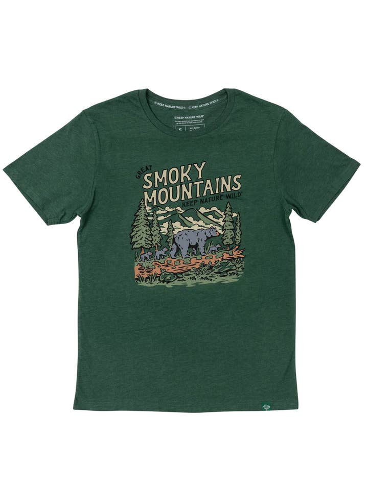 Smoky Mountain Bears Unisex Tee | Heather Forest for wholesale by Keep Nature Wild