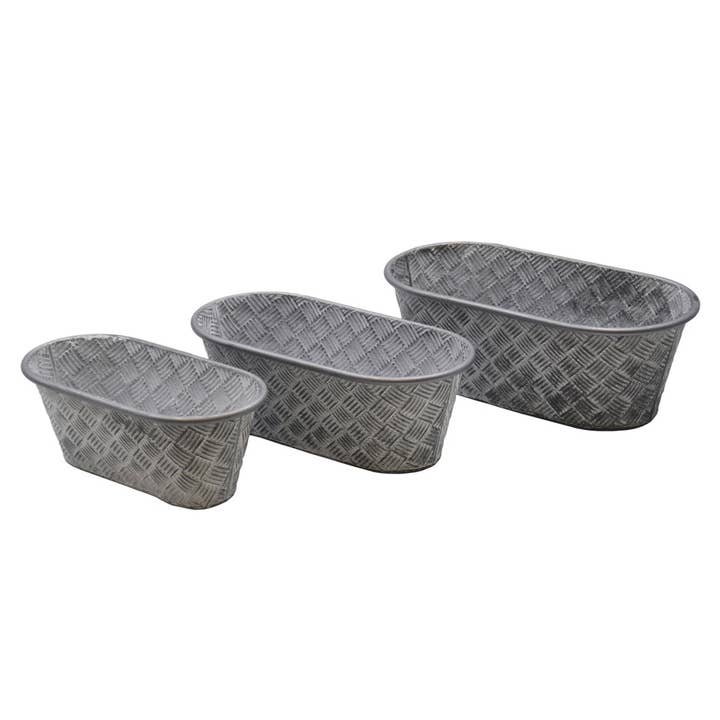 Vagabond Vintage - Vente Pot - Jardinières ovales en métal1