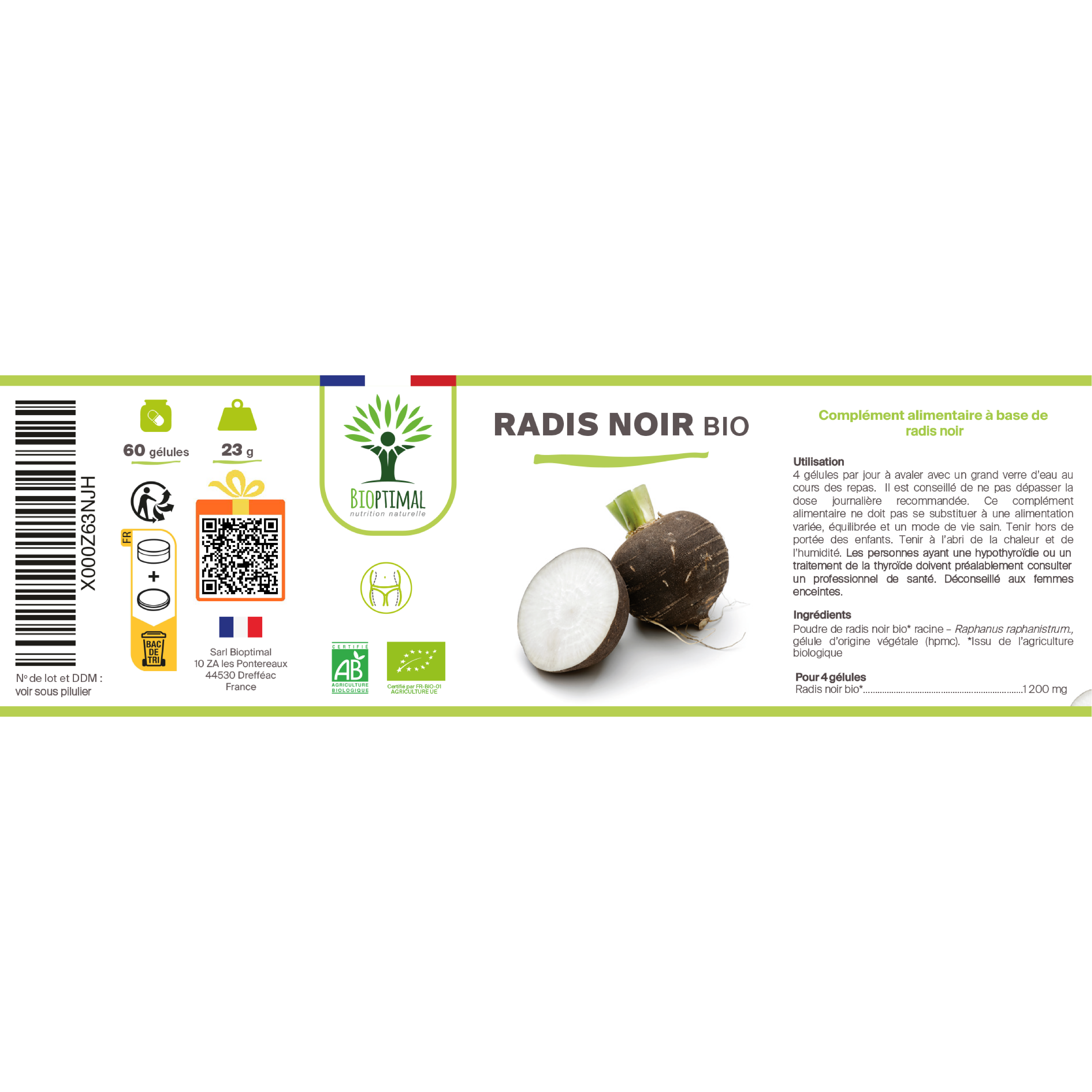 Bioptimal - Wholesale Oral Supplement/Vitamin - Organic black radish - Food supplement - in capsules9