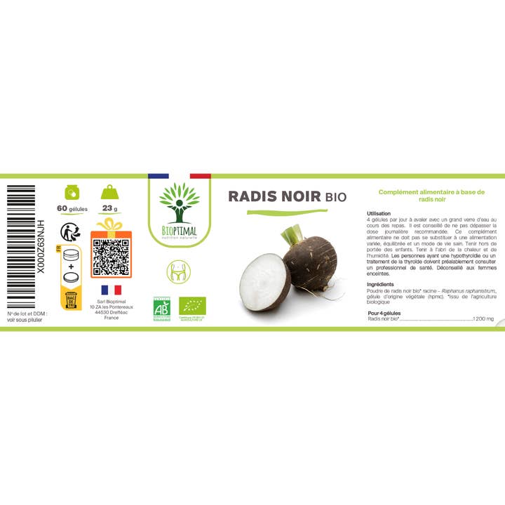 Bioptimal - Wholesale Oral Supplement/Vitamin - Organic black radish - Food supplement - in capsules9