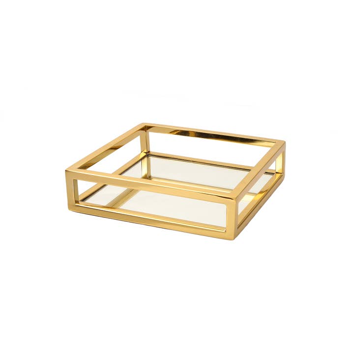 Mirror Base Napkin Holder for wholesale by CLASSIC TOUCH DECOR INC.